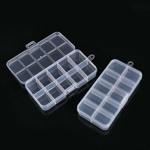 Transparent PP Plastic Storage Box 10 Compartments Rectangle Jewelry Beaded Items Fishing Gear Accessories Organizing Container - Product Image 3
