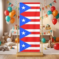 Drapeau de Porto Rico personnalisé en tissu multi-tailles, pour décoration murale domestique, séances photo en studio et présentation d'événements familiaux