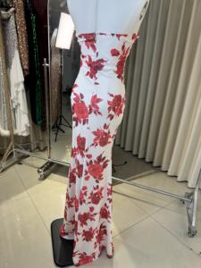 Gaun malam bola motif berlian untuk wanita, gaun malam elegan bahan Satin, hiasan Pesta Jamuan makan - Product Image 4