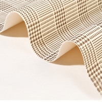 Tissu en cuir PU à motif pied-de-poule KEMERLIN, imperméable, résistant aux plis et à l'abrasion, pour bagages et canapés imprimés