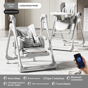 <span class=keywords><strong>Chaise</strong></span> haute pour bébé Three Little Fish, fonction de sommeil électrique intelligente, multifonctionnelle, pliable, inclinable, siège à bascule en alliage d'aluminium - Product Image 6