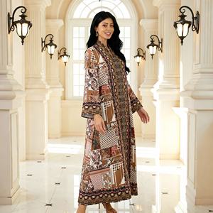 Abaya de luxe sur mesure avec tissu de haute qualité pour femmes musulmanes, robe de soirée (fournisseur OEM/ODM) - Product Image 1