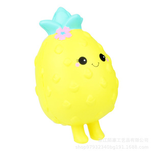 Cartoon Pineapple <b>Squishy</b> Toy TPE Stress Relief Fidget Toy For Kids 5 7 Years Unisex - Product Image 5