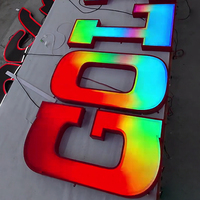 Tam Renkli RGB LED 3D Kanal Harfleri Özel Yapım Su Geçirmez Reklam Tabelaları Dekorasyon Aydınlatması için Küresel Toplu Siparişleri Destekler