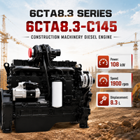 Moteur diesel 6 cylindres 4 temps 6CTA8.3-C145 108 kW 1900 tr/min 8,3 L 108 kW 1900 tr/min pour machines industrielles et de construction