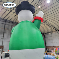 Modèles publicitaires géants gonflables personnalisés en forme de bonhomme de neige, parfaits pour les centres commerciaux, les places publiques et les décorations de Noël en extérieur