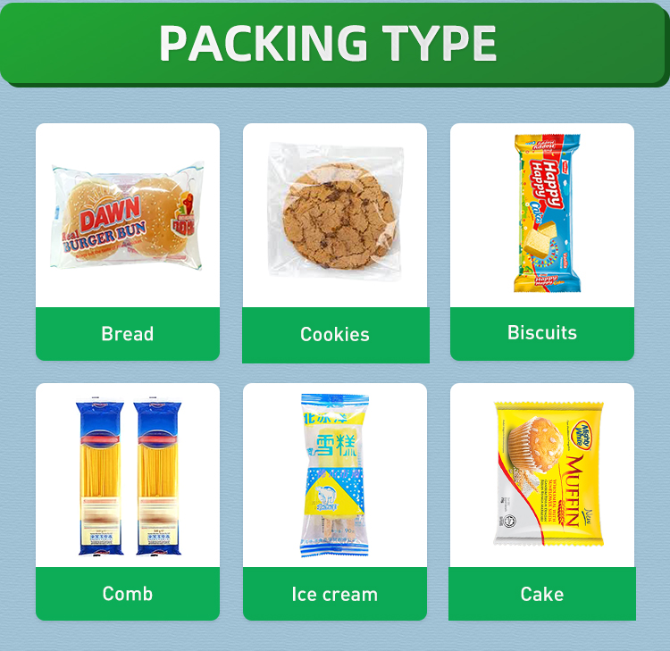 Automatic originated toilet paper servo nitrile mask pods pet dog snack food skin biscuit bread bakery packing machine