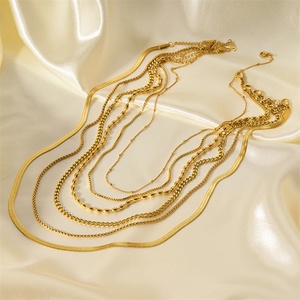 Custom Chain Girls Jewelry Stainless Steel Snake Rope Link Bead Chain Waterwave Lip Paperclips Rolo Chains for Jewelry Making - Product Image 5