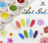 ICE NOVA Art Gel Polish Hema/Tpo/Hpma Free Private Label Couleur Peinture Soak Off Caved 3D Nail Painting Gel Flowers Effect