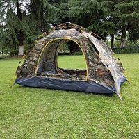 Tente de camping 1 personne entièrement automatique, trois saisons, une chambre, camouflage, imperméable, anti-moustiques, double couche, 1,5 kg