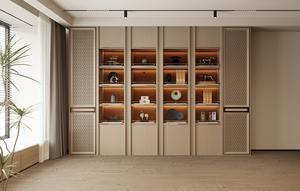 Armoire de présentation en bois massif de style japonais d'Asie du Sud-Est, armoire à café et à vin, étagère moderne adaptée au salon, à la chambre à coucher, à la villa - Product Image 2