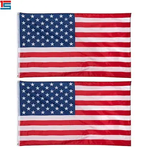 Promotional outdoor hanging decoration polyester all countries USA national flag