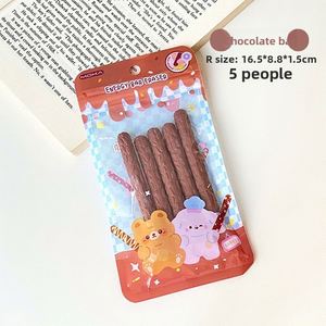X920 Nouveauté Créative Ensemble de Gommes en Forme de Frites et de Chocolat pour Enfants, Motif Dessin Animé Mignon - Product Image 4