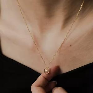 Joyería de Moda al por Mayor de Buena Calidad para Mujer, Collar con Letras de Plata 925 para Mujer - Product Image 1