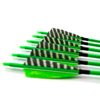 Flèches de chasse en carbone pur Pinals Wholesale Recurve Bow Archery 31/30 pouces avec pointes en acier et plumes de dinde de 4 pouces