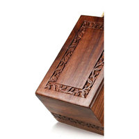 Urna Funeraria de Madera Maciza Hecha a Mano de Alta Calidad, Caja Conmemorativa Unisex Sellada