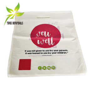 AS4736/5810 OK compost 100% Biodegradable and compostbable pla plastic shopping punch out bag