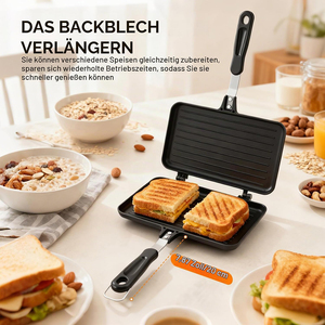 Moule à sandwich portable populaire en aluminium, plaque de cuisson pour sandwichs petit-déjeuner double face, idéale pour l'extérieur - Product Image 6