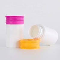 Nouveauté : Bouteille ronde blanche en HDPE de 160 ml, pour compléments alimentaires et poudres nutritionnelles, avec couvercles