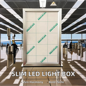 Treo tường mỏng dẫn hộp Đèn độ nét cao áp phích hộp Đèn nhôm chụp khung quảng cáo hộp Đèn - Product Image 6