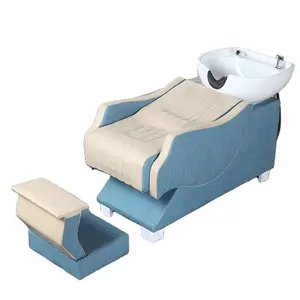 Cadeira de cerâmica para massagem, com pedras artificiais, cadeira de shampoo, cadeira de enfermagem em mármore cinza, ideal para salão de beleza