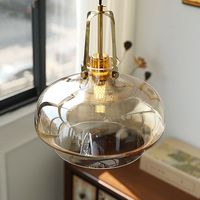 Luminaire suspendu en verre nordique moderne, lampe de plafond créative en fer, éclairage décoratif de style mid-century pour restaurant, bar, hôtel