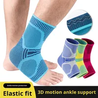 Chaussettes de soutien de la cheville en nylon tricoté multicolore, respirantes, à compression, anti-entorse, pour le basketball, le football, unisexe
