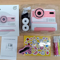 D101 Kinderprintcamera - Direct printen met dubbele camera's en 2,4-inch high-definition video voor cartoon speelgoed