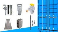 Ensemble de serrure de porte arrière de haute sécurité pour conteneurs d'expédition système de pièces en acier avec système de verrouillage de barre de poignée de serrure de porte de conteneur