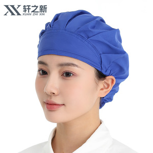 Nouveau chapeau de <span class=keywords><strong>chef</strong></span> Xuanzhis en tissu tissé, unisexe, respirant, anti-poussière et anti-graisse pour la restauration et l'industrie alimentaire - Product Image 4