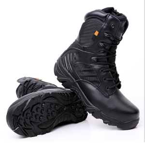 รองเท้าบูทคอมแบทหนังแท้คุณภาพสูง TSB10 รุ่นเดลต้า สีดำโคโยตี้ - Product Image 1