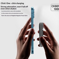 Nouvelle batterie externe compacte magnétique sans fil pour montre connectée, 10000 mAh, lithium-ion, plastique, charge ultra-rapide