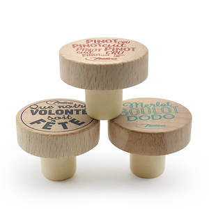 Biểu Tượng Tùy Chỉnh In Ấn Bán Buôn Gỗ Tự Nhiên Tổng Hợp Rượu Vang Nút Chai Chai Cho Chai Rượu Vang Sản Phẩm Trung Quốc - Product Image 4