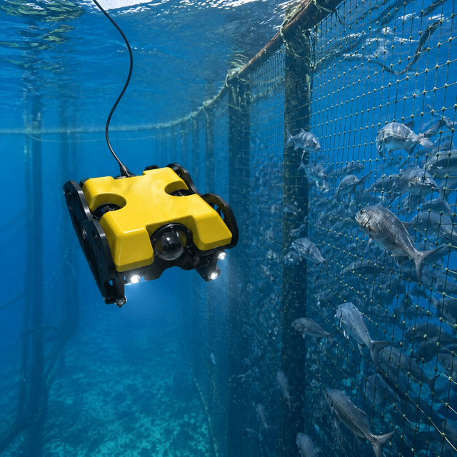 Industrial Hull and Dock Inspection Tool with 360 Scanning Sonar Robot Submarino ROV Underwater 300m Max Depth 4K UHD Camera