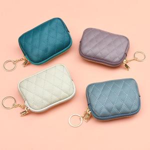 Fashion Designer Luxury Ladies Leather Key-chain <b>Purse</b> Custom Women's Change Pouch Zipper Coin <b>Purse</b> - Product Image 1