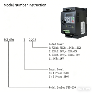 เครื่องควบคุมความถี่แปรผันประสิทธิภาพสูง 1.5KW-11KW สามเฟส 380V VFD ควบคุมความเร็วรอบด้วยระบบคอมพิวเตอร์ - Product Image 1