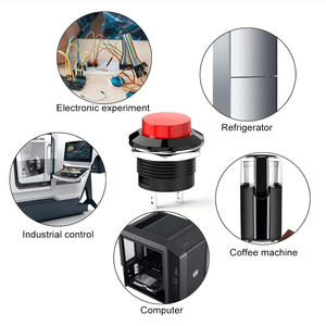 Mini SPST push <span class=keywords><strong>button</strong></span> chuyển AC250V/3A ac125v/6A nắp màu đỏ không có khóa tạm thời Cấu trúc điện tử vật liệu kim loại IP65 mức độ 1NO - Product Image 5