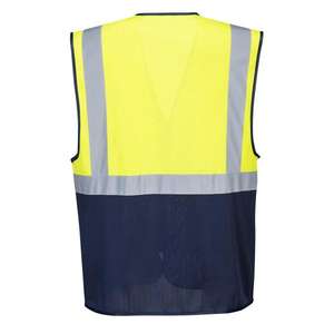 PORTWEST - C377YNRXXL Alta visibilidad dos tonos Meshair Executive Amarillo/azul chaleco azul marino-EAN 5036108316953 ROPA DE TRABAJO DE 2017 - Product Image 2