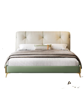 Nouveau <span class=keywords><strong>type</strong></span> fabricant <span class=keywords><strong>de</strong></span> lit queen size en cuir hôtel led <span class=keywords><strong>de</strong></span> lit <span class=keywords><strong>de</strong></span> couleur blanche - Product Image 2