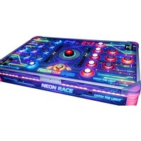 Table de jeu d'arcade à réaction rapide pour 2 joueurs, jeu de défi de frappe avec boutons lumineux face à face, machine de jeu de carnaval pour la location d'événements