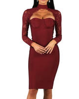 Robe mi-longue ZONA sexy à col halter, bustier en dentelle, coupe ample, décontractée, pour banquet, par ZONA