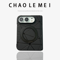 Compatible avec iPhone Duo, Nouveauté, Charnière magnétique à axe central, Pliage large, Étui de téléphone intégré avec film protecteur