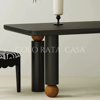 Table à manger ovale en bois massif de style nordique en marbre de chêne, moderne et luxueuse, 6 places