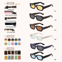 Lunettes de soleil rétro en acétate écaille de tortue, monture carrée fine, prêtes pour la prescription, unisexe, polarisées, protection UV400 TFB