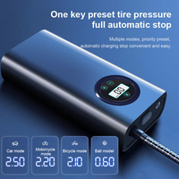 Compresseur d'air numérique portable sans fil mini pour pneus de voiture avec matériau ABS et pression de 130-160 PSI, gonfleur de pneus de voiture