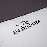 Oreiller en duvet de plumes d'oie de la collection hôtelière avec logo personnalisé pour dormir, taille King, oreiller à soufflets, insert d'oreiller de lit