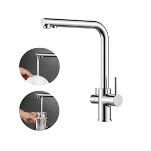 Depuratore d'<span class=keywords><strong>Acqua</strong></span> per <span class=keywords><strong>Rubinetto</strong></span> da Cucina, <span class=keywords><strong>Rubinetto</strong></span> da Cucina con Filtro a 3 Vie in Acciaio Inossidabile con <span class=keywords><strong>Rubinetto</strong></span> per <span class=keywords><strong>Acqua</strong></span> Purificata - Product Image 3