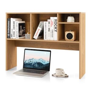 Countertop lưu trữ <span class=keywords><strong>hutch</strong></span> với 4 kệ cho bàn máy tính đa năng gỗ Máy tính để bàn <span class=keywords><strong>hutch</strong></span> lưu trữ Organizer cho ký túc xá văn phòng - Product Image 3