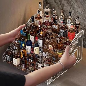 Étagère à liqueurs en acrylique à plusieurs niveaux avec 3 à 7 couches pour la présentation de cocktails dans le bar à domicile - Product Image 4
