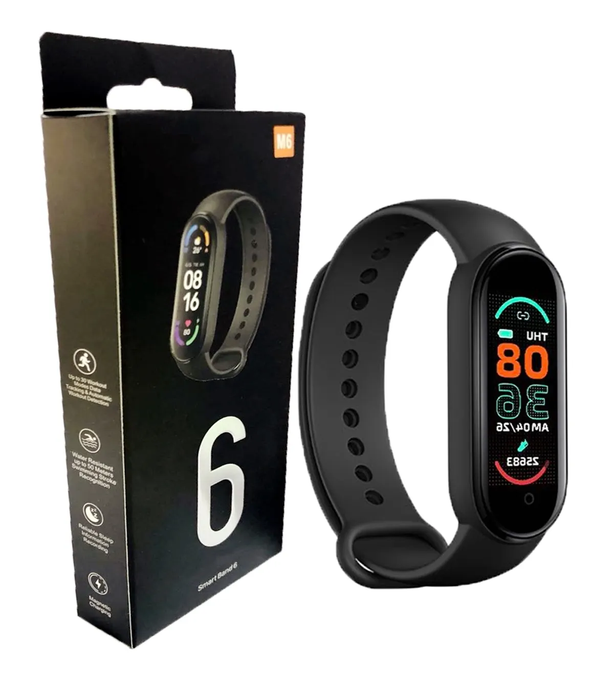 Faixa de Relógio Pulseira Pulseira smartband 6 M6 Rastreador De Fitness inteligente Pressão Arterial Monitoramento da Freqüência Cardíaca relógio inteligente À Prova D' Água